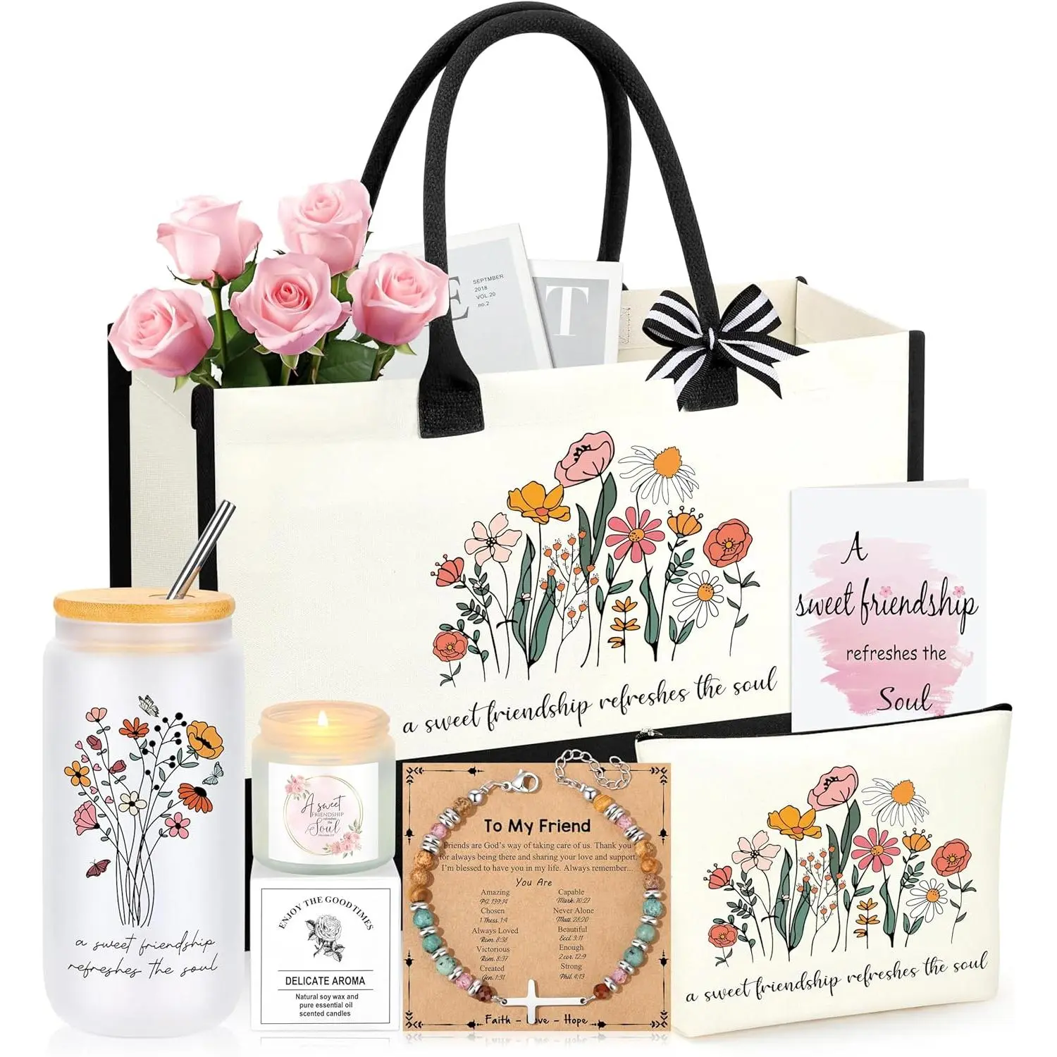 Friendship Gifts for Women, Gifts for Christian Women, Christmas Birthday  For Bestie Bff