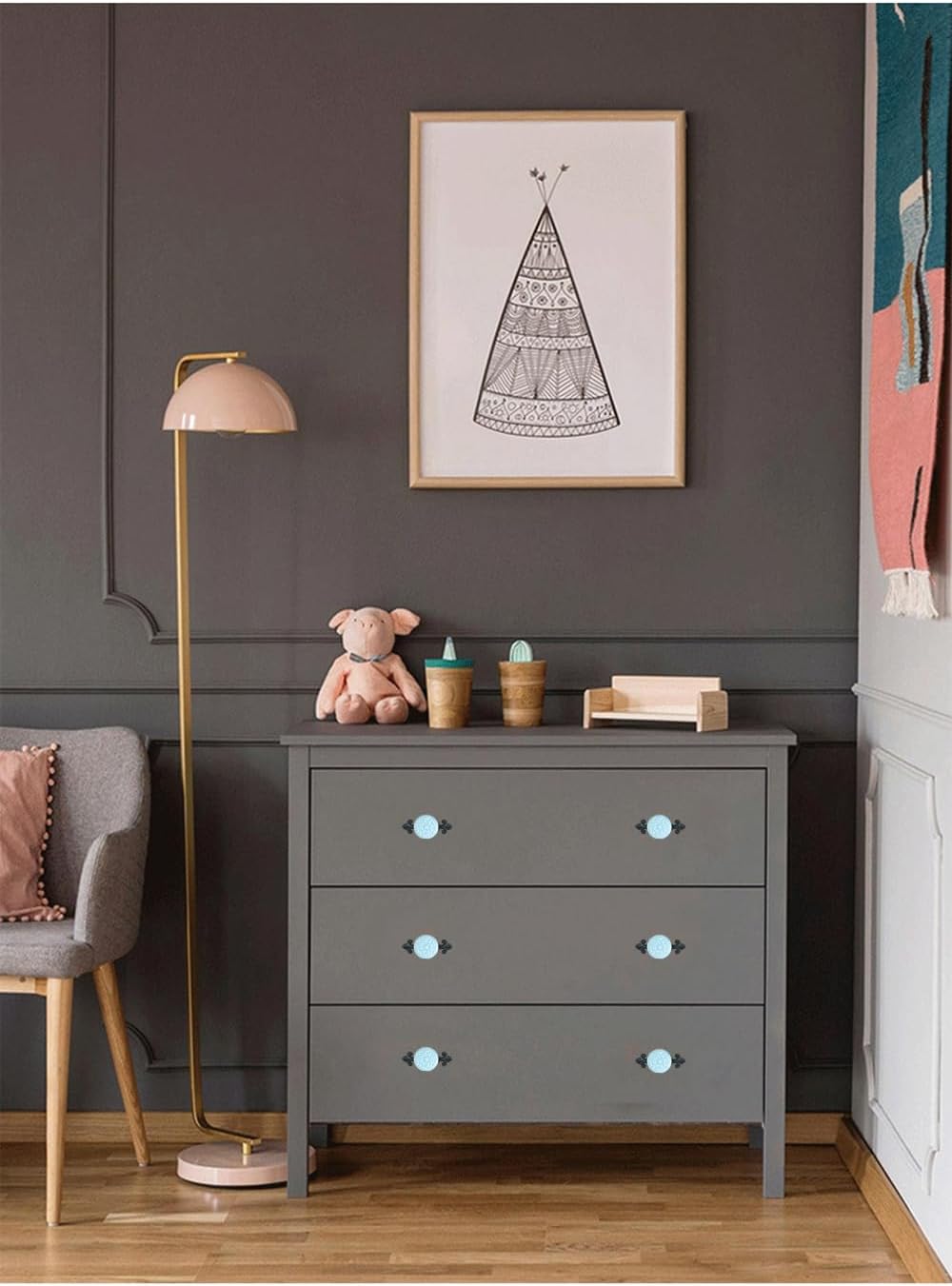 10 Pack Retro Ceramic Knobs Dresser Kitchen Petal Cabinet Pulls Cupboard Wardrobe Drawer Handles, Black Base Backplate 10 Pack Retro Ceramic Knobs Dresser Kitchen Petal Cabinet Pulls Cupboard Wardrobe Drawer Handles, Black Base Backplate