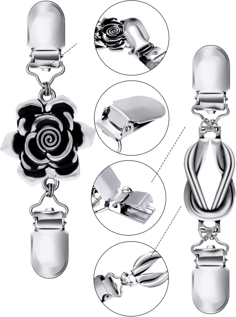 6 Pieces Vintage Shirt Dress Cardigan Clip, Waist Clip for Women, Sweater Shawl Brooch Jacket Clip for Clothing