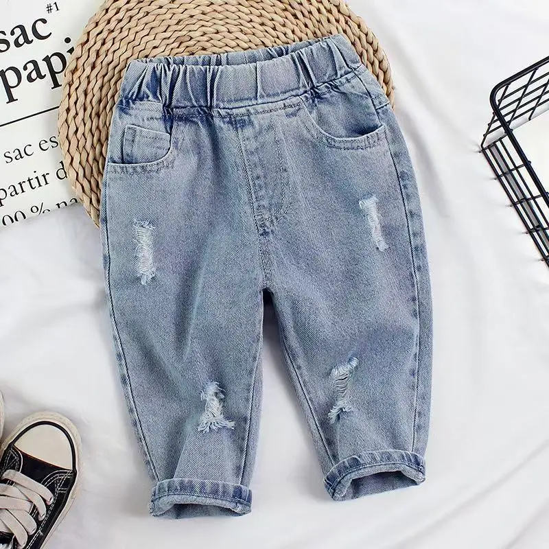 Unisex Christmas Valentine's Day Spring Autumn Long Jeans Casual Baby