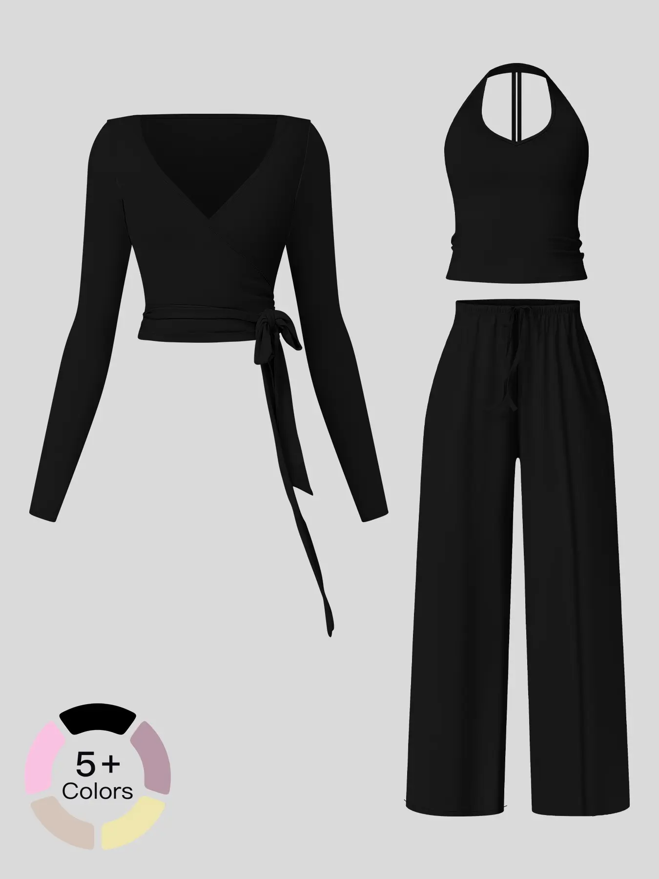 Women's Everday Co Ord Sets, Athleisure Workout Set, Exercise Clothing Set, Fleece Backless Sports Bra & High-Waist Leggings, Casual Running Fitness, Comfortable Gym Wear, Sport Activewear