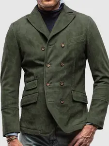 Men's Vintage Casual Jacket, Unisex Plain Surface Shirt, Lightweight Design (88.2+ G/m²), Perfect for Everyday Wear