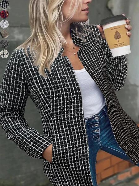 Women's Solid Color Pocket Long Sleeve Open Front Coat, Casual Longline Outerwear for Fall & Winter, Ladies Clothes for Daily Wear, Clothing for Women