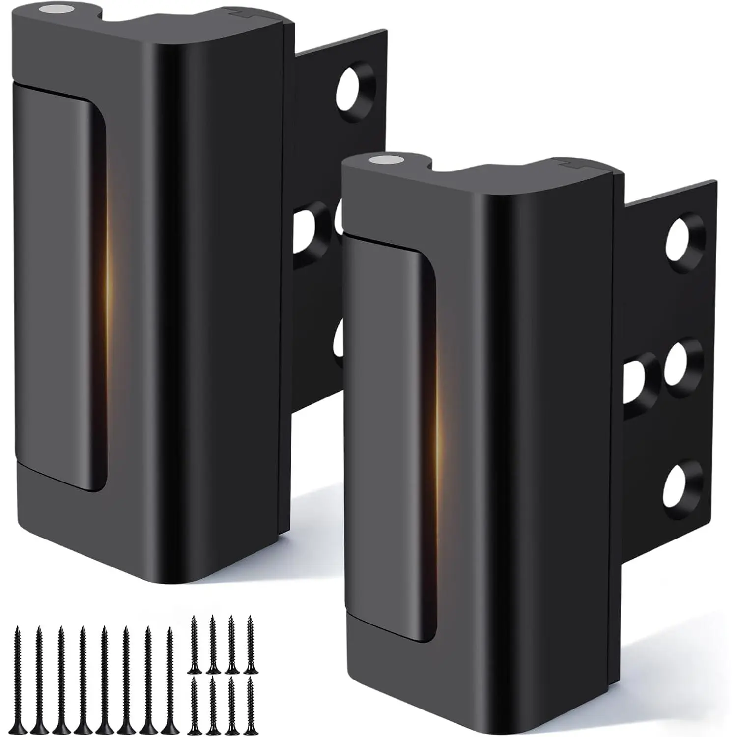 2 Pack Door Reinforcement Lock, 800 lbs-Childproof, 5-Min Install| Door Locks for Kids Safety, 1-Sec Emergency Release , Anti-Break-In, Landlord-Friendly for Renters, rust-aluminum alloy