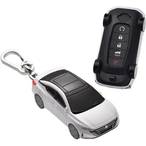 Nissan Rogue Pathfinder SL Platinum Key Fob Cover, compatible with 3/4/5 Buttons Smart Remote Key - White