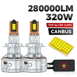 2-Pack High-Power LED Headlights for Cars, Models 8890 Csp, Canbus H1 9005, Hb3 9006, Hb4 9012, Hir2 Turbo, Front Lighting System