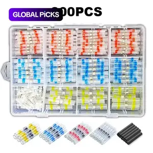 Wire Connector Kit with Box, Heat Shrink Solder Connectors and Terminals, Heat Shrink Tubes, Electric Wire Repair Kit, Durable Reliable Connectors, Wiring Connectors Kit