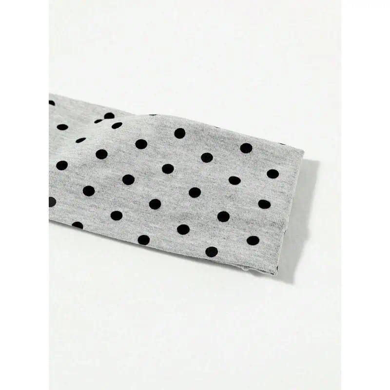 4-Pack Polka Dot Pattern Hair Bands for Women & Girls, Casual Simple Minimalist Hair Accessories, Elastic Soft Headwear Suitable for Thick Hair & All-Day Comfort Wear