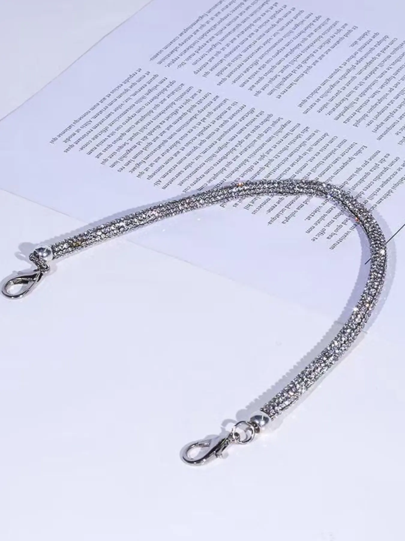 High-End Rhinestone Bag Strap, Elegant and Shimmering, Perfect for Women's, Ideal for Street Style, Enhance Your Bags