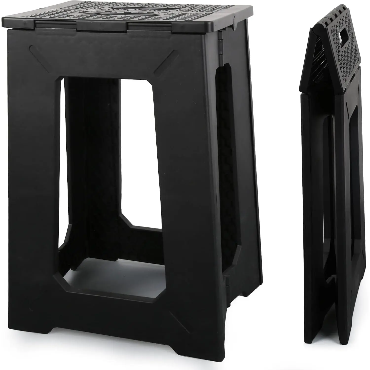 Foldable Small Waterproof Plastic Corner Stool for Bathroom - Foldable Non-Slip Shower Bench/Bathtub Stool for The Adults&Elderly,Holds Up to 330 lbs, 17.7 inches