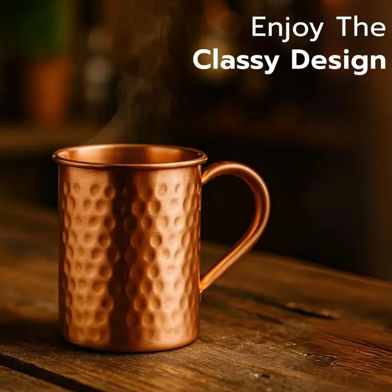 Handmade Moscow Mule Cup Gift Box - Bronze Cylinder Cup with Glossy Surface, Perfect for Cocktail "Cocktail" | Decorative Beverage Mug, Ceramic Cups, Ceramic Drinkware, Ideal Gift for Father's Day