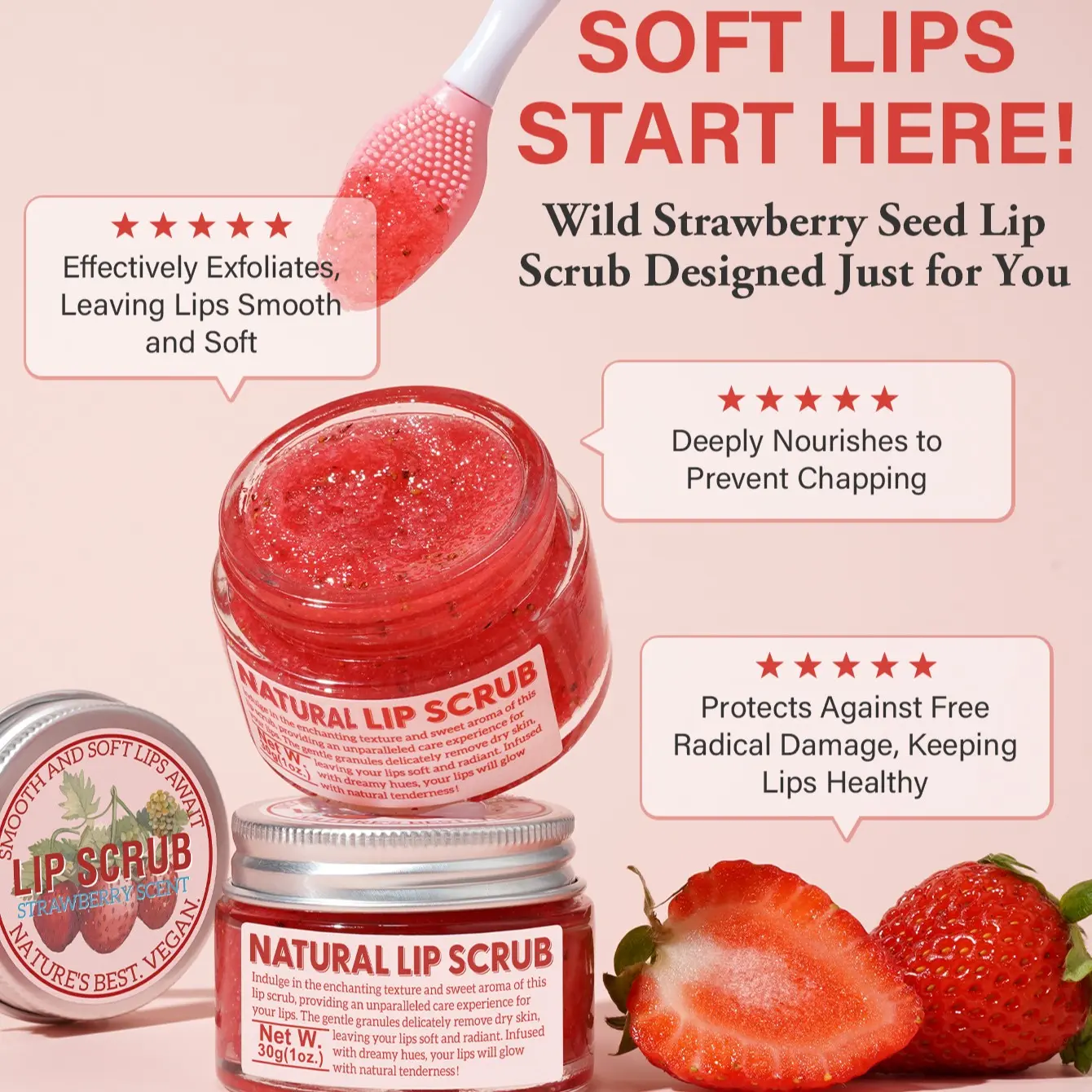 Fruit Scented Lip Exfoliator, Dead Skin Remover, Moisturizing Lip Care, Women's Lip Mask, Essential for Summer and Autumn