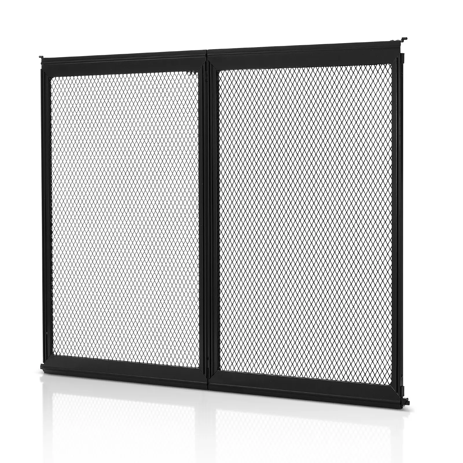 VEVOR RV Screen Door Protector, 24.5x20 in Aluminum Alloy Door Grille, Disassemblable Easy-Install, Reinforced Frame Breathable Mesh, Black Camper Entry Pet Protector