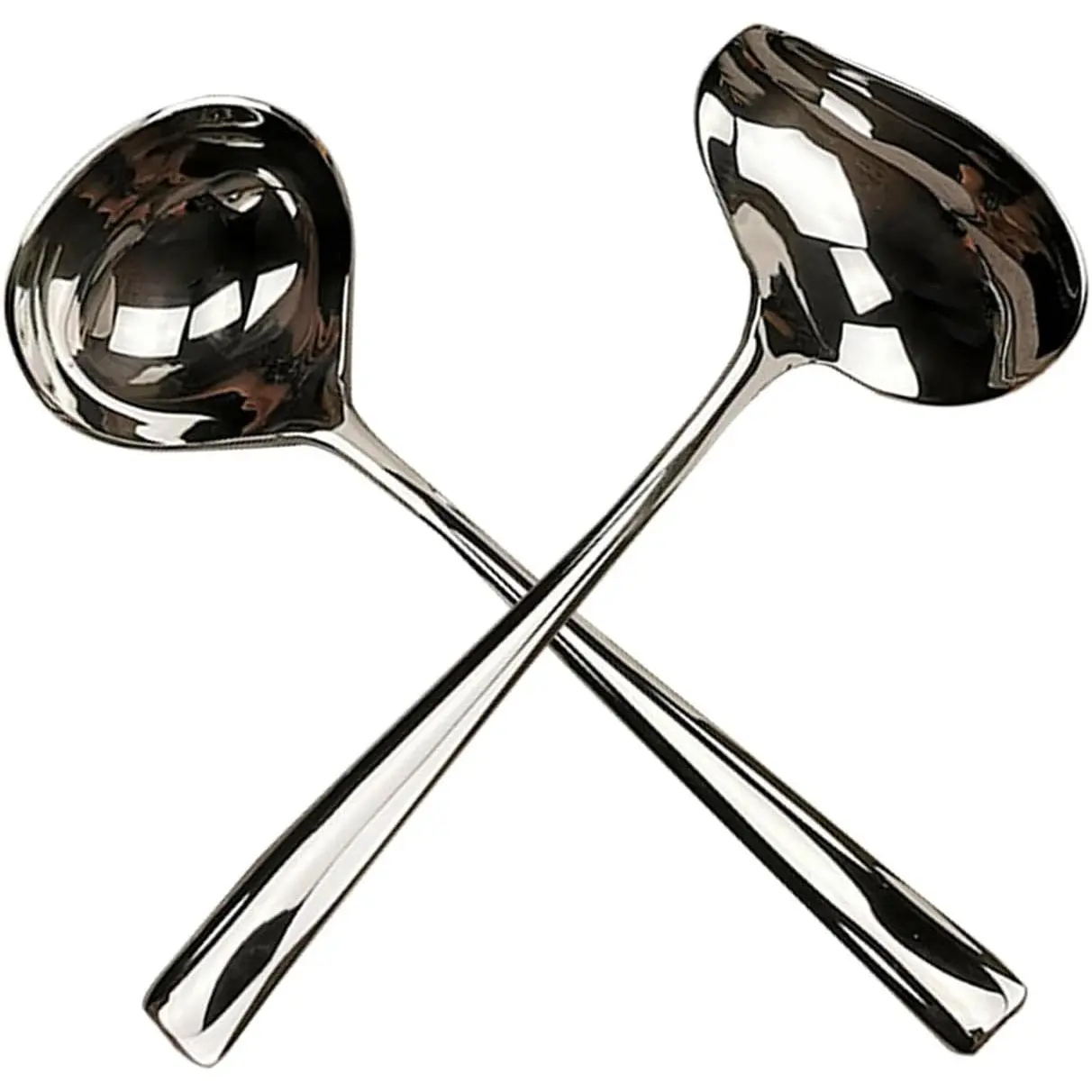 2 Pieces 7.3” Stainless Steel Small Gravy Ladle, Sauce Drizzle Spoon with Spout for Gravies and Dressings, Silver