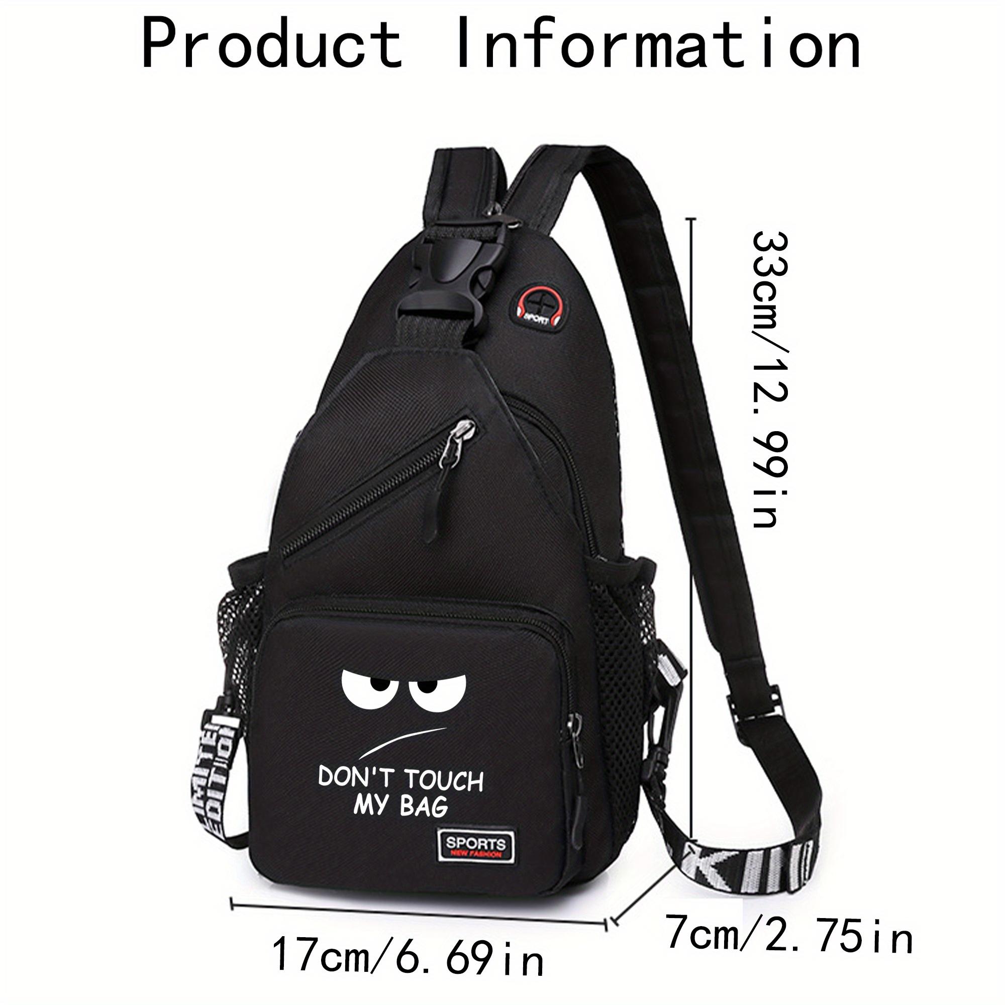 Funny Printed Crossbody Bag for School and Travel, Large Capacity Messenger Bag for Unisex Teen Students, Durable Sporty Shoulder Bag with Adjustable Strap, Casual Sling Backpack Purses
