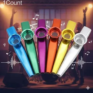 Portable Kazoo Metal Fun Wind Instrument, Instant Play for Dorm Parties Gatherings, Guitar Accompaniment Interactive Tool Music Class Teaching Aid, Lightweight Low Maintenance Back-to-School Portable Instrument