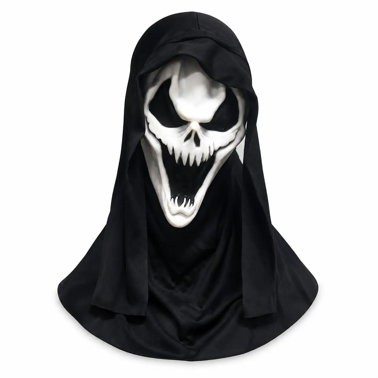 Halloween Scarf Horror Scary Spooky Mask, Adult Long Mouth Skull Tongue Out Ghost Mask, Haunted House Party Cosplay Props, Halloween Costume Accessory
