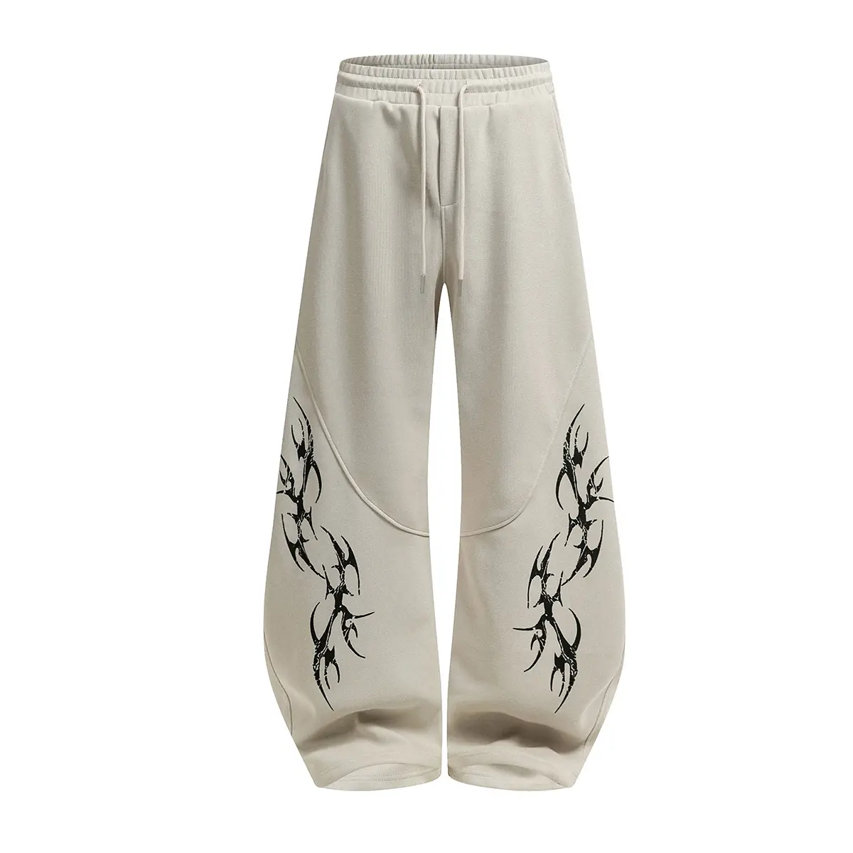 2026 Unisex American Vintage Curved Leg Sweatpants, Relaxed Wide Leg Casual Pants with Soft Draped Fit for Hip Hop Streetwear and Daily Wear# curved leg sweatpants# wide leg casual pants# y2k streetwear vintage# loose  Sweatpants