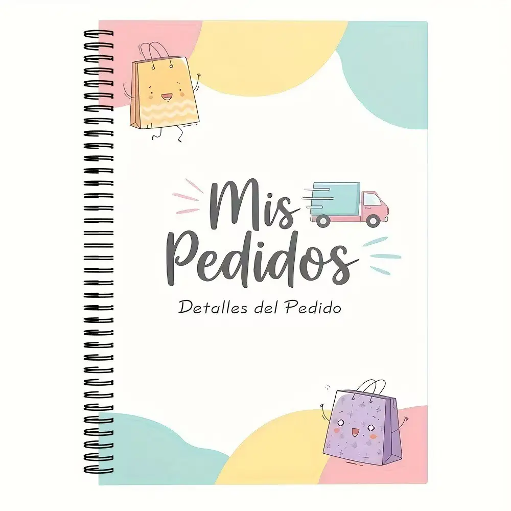 Spanish Order Record Notebook (mis Pedidos), Durable, Ideal for Small Business Owners, Sellers, and Online Shopping Enthusiasts, Manage Orders Clearly