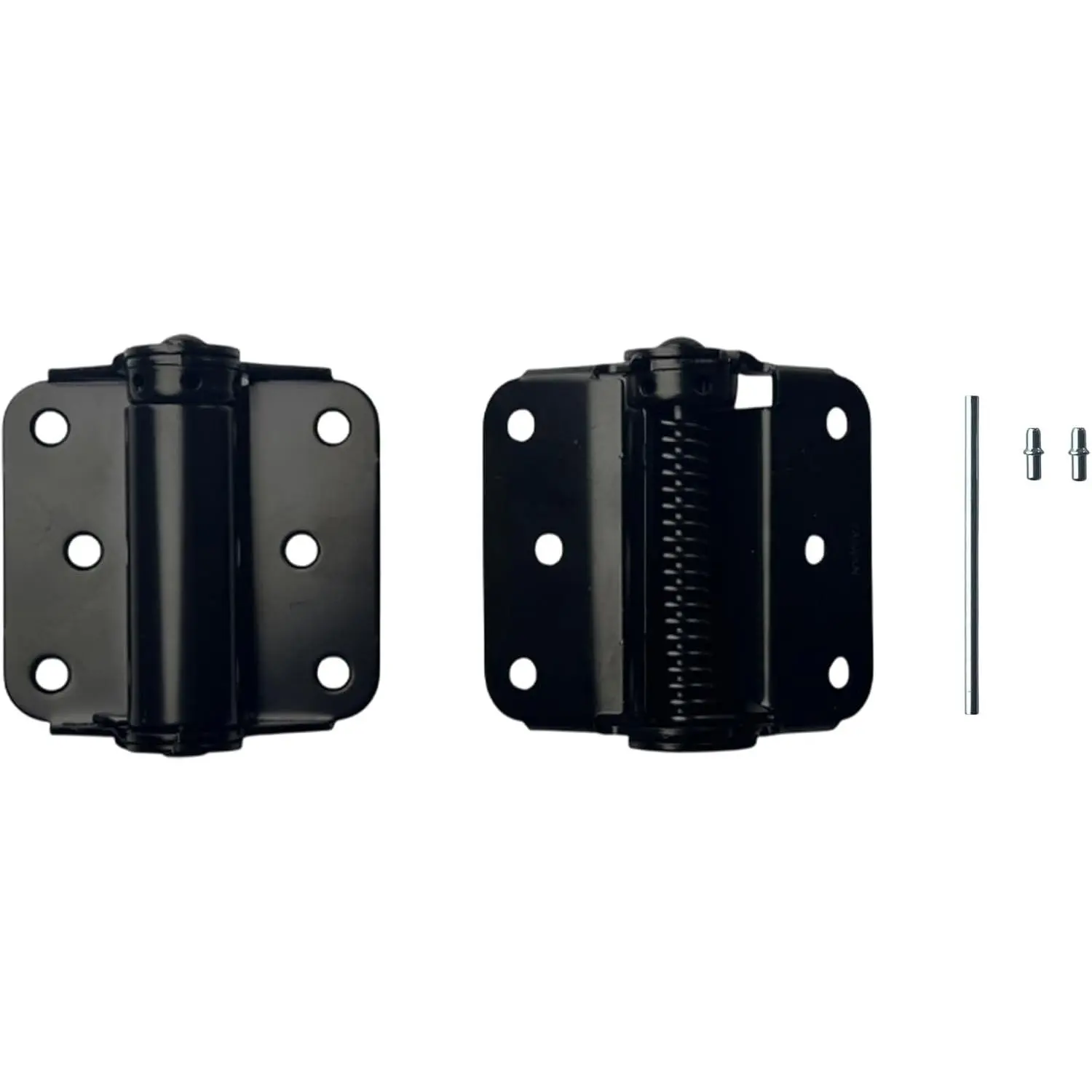 Heavy Duty Adjustable Spring Hinge, Thicker, 3", Black, Taiwan, 2 Pack