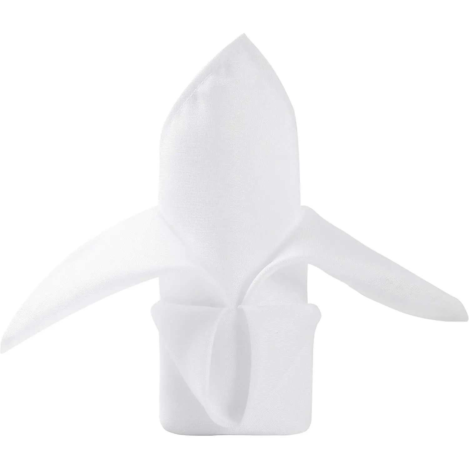 50 Pack 20 x 20 Inch White Polyester Cloth Napkins, Washable Hemmed Edges Dinner Napkins for Restaurant, Wedding, Hotel