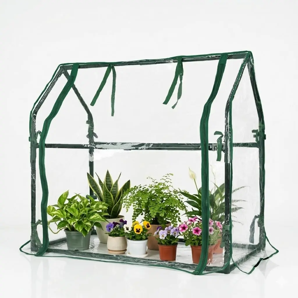 Mini Greenhouse 36.2”(L) x18.9”(W) x33.3”(H) | Heavy Duty Portable Green House, Zipper Clear Tent Indoor or Outdoor for