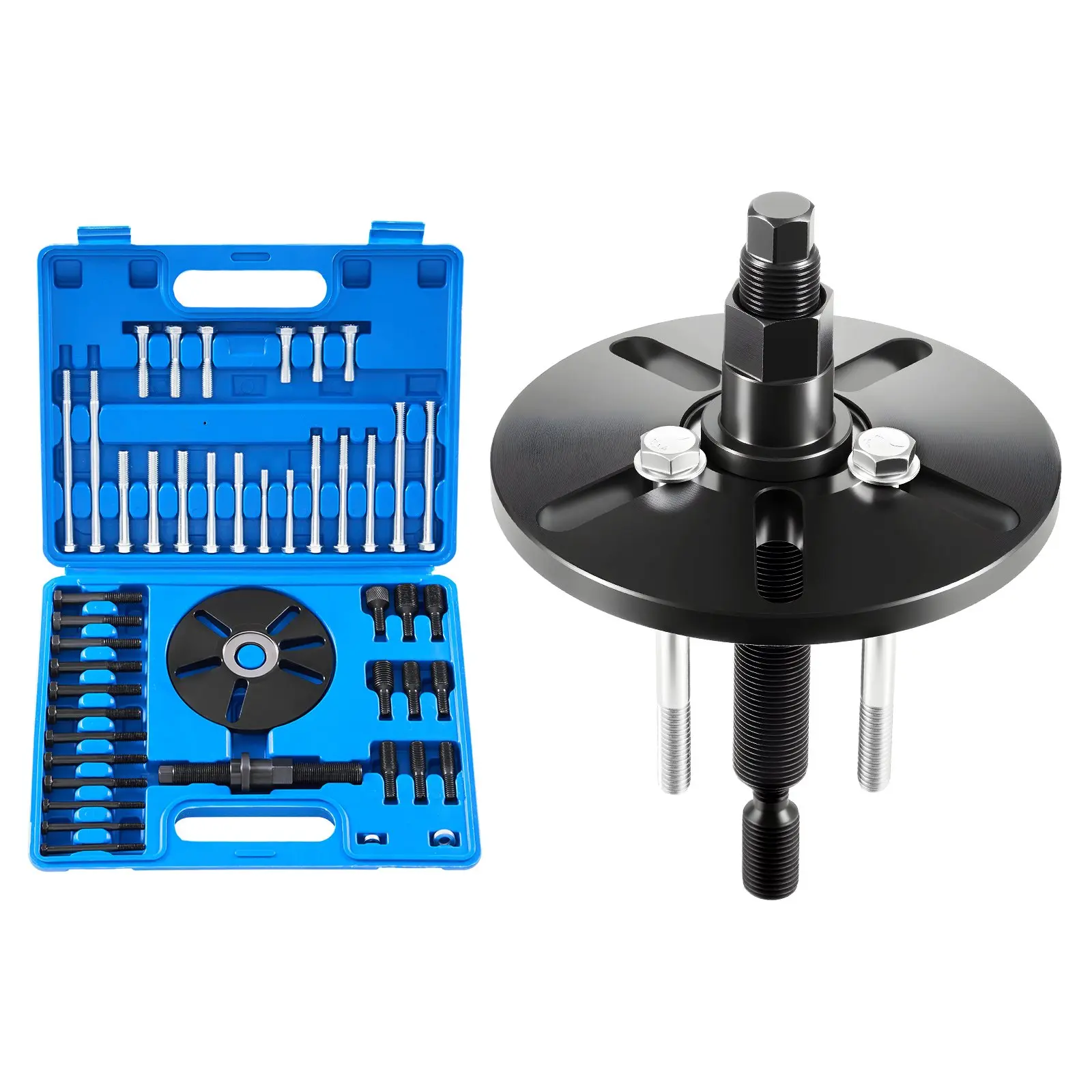 【DealsForYouDays】VEVOR Harmonic Balancer Puller Removal & Install Tool Kit, All-Steel Harmonic Balancer Installer Set Tool Kit for Removing and Installing of Balancers, Flywheels, Crankshaft Pulleys, Steering Wheels