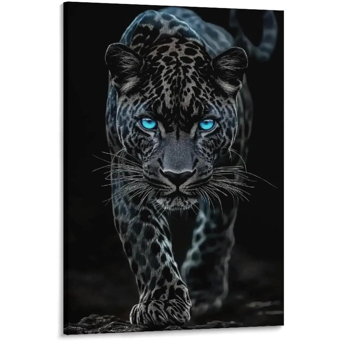 Black Panther Walking Cool Canvas Wall Art Prints - Framed/Unframed Posters for Men's Bedroom & Living Room Home Decor Artwork
