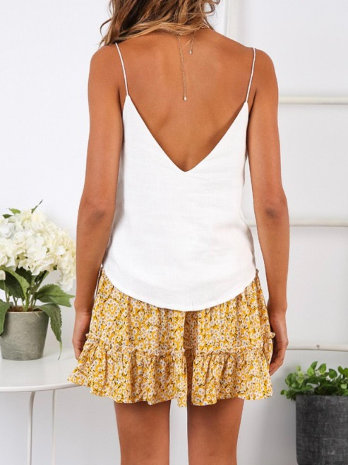 Women's Ditsy Floral Print Tie Waist A Line Skirt, Casual Fashion Short Skirt for Daily Holiday Vacation Wear, Ladies Bottoms for Summer