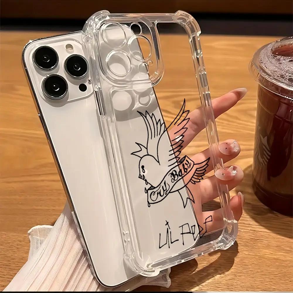 Popular Rapper Lil Peep'S Hell Boy Phone Case Is Compatible with for iphone Models 17, 16, 15, 14, 13, 12, 11 Pro Max, X, XR, XS Max, Air, 8, And 7 Plus, Featuring a Transparent Soft Back That Is Drop-Resistant, Lil Peep Case, Lil Peep Ph, Handy Cover