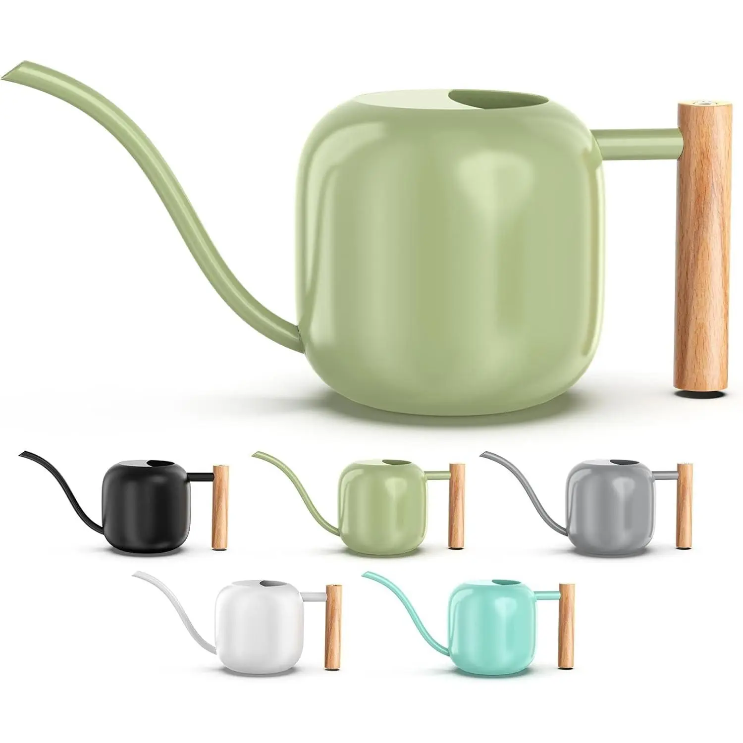 1.2L/41oz Metal Metal Watering Can with Long Spout, Sage Green | Metal Stainless Steel Watering Can for Indoor Plants, House Bonsai, Succulents, and Garden Flowers, Decorative Watering Cans