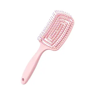 Hair Brush Dry Wet Detangling, Curly - Curved and Vented for Women, Men or Kids Faster Blow Drying Styling Professional Paddle Vent detangler Bounce Curl Defining Brush Travel Brushs