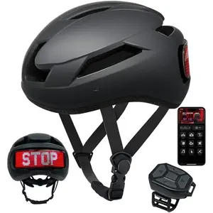 Bike Helmet, Smart App Program Bike Helmet with USB Rechargeable Light, Back Light Mountain for Adult&Men Women, with Turn Signals Remote Control