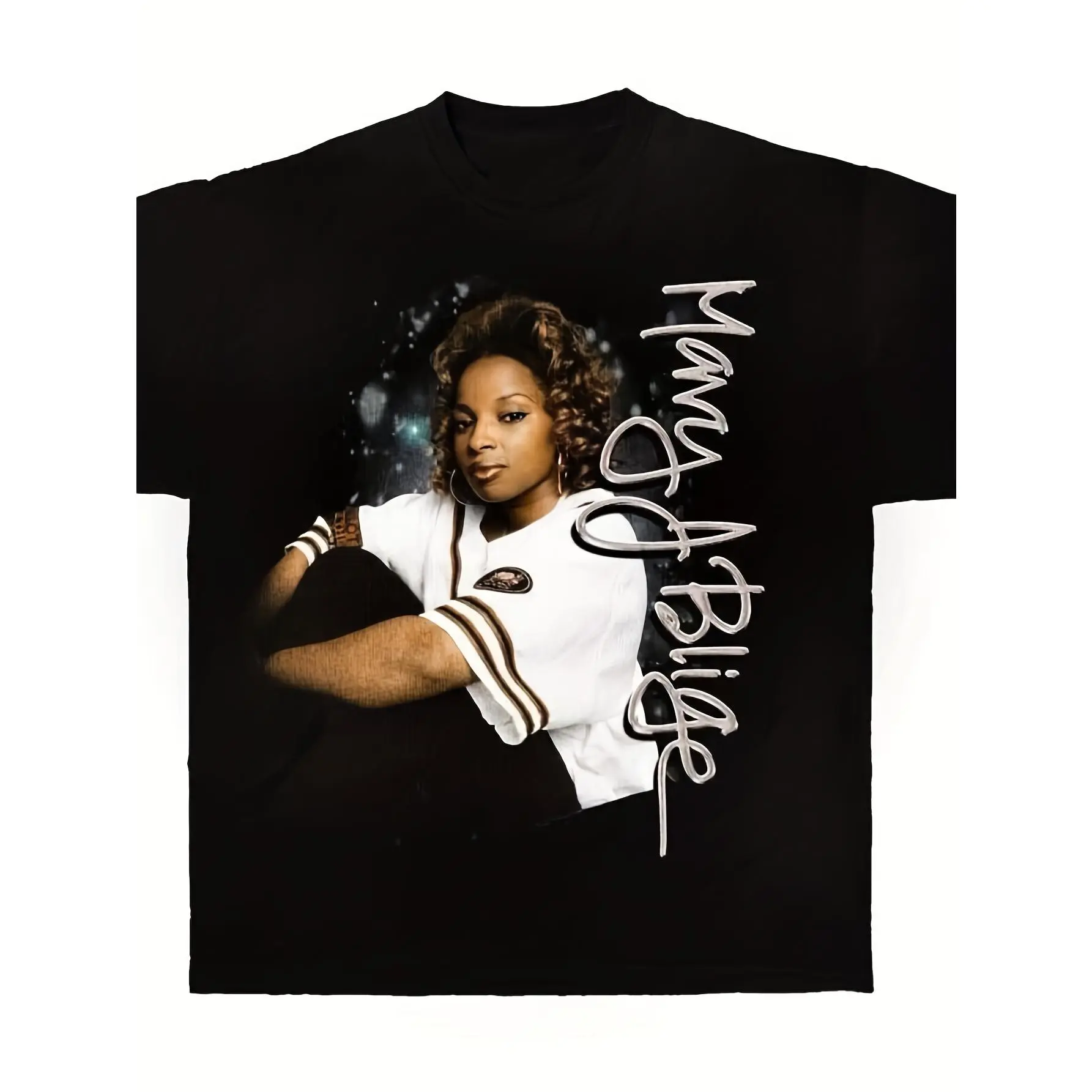 Queen of Hip-Hop Graphic T-Shirt, Unisex Casual Round Neck Shortsleeve Top, Cotton Knit Fabric Streetwear for Concerts, Regular Fit, Position Printing, Chic Casual, Stretch