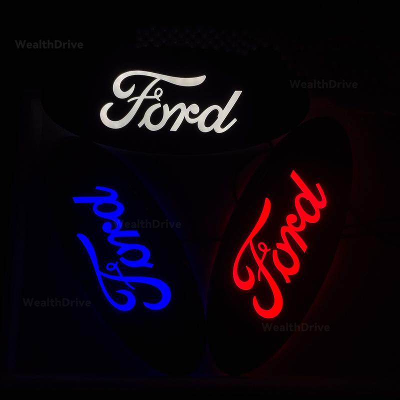 For Ford F150 Raptor Edge Explorer Grille Emblem LED Car Emblem Light Rear Light Car Emblem Car Accessories Car Stuff Truck Accessories Truck Stuff Car Decor Trim Lights