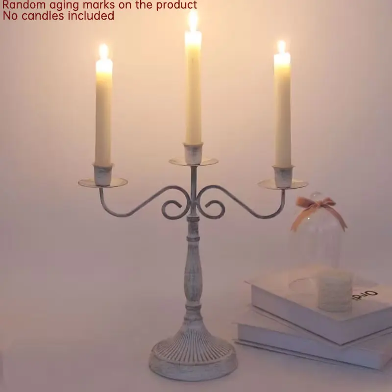 Elegant French Vintage Candle Holder, European Antique Table Decor, Perfect for Restaurants, Parties, Wine Events, Practical and Beautiful