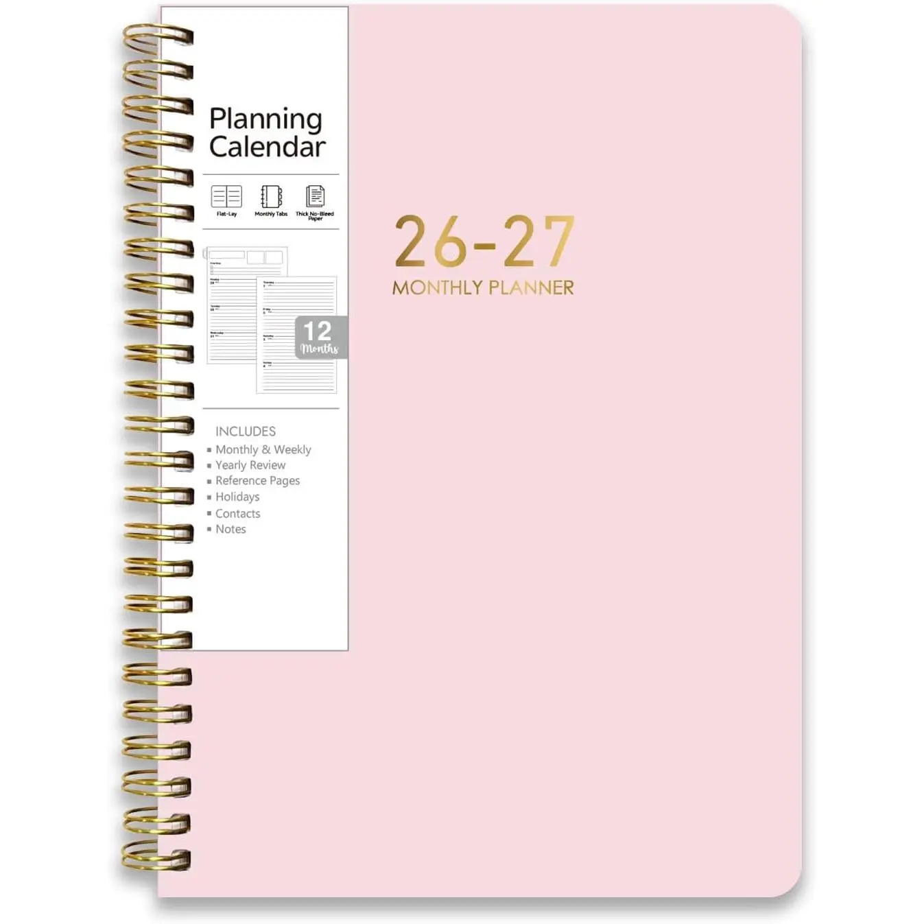 Planner 2026-2027, Monthly and Weekly Academic Planner July 2026 - June 2027, Flexible Teacher Student Planning Agenda book with Tabs,  for School Office Supplies, 5.7" x 8.3",  Paper