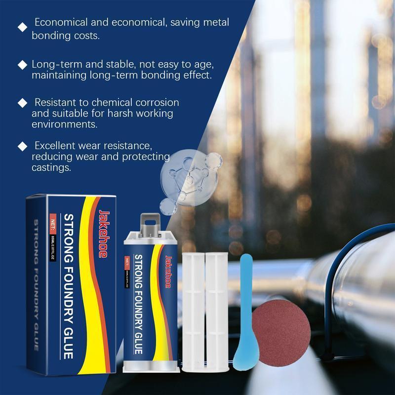 Upliftjoys Enhanced Casting Glue, Metal Repair Glues Heavy Duty, Strong Foundry Glue, High Temperature Resistant, Long Lasting, for Metals Defects and Repairs (1 Set) Bowie Knife with Sheath