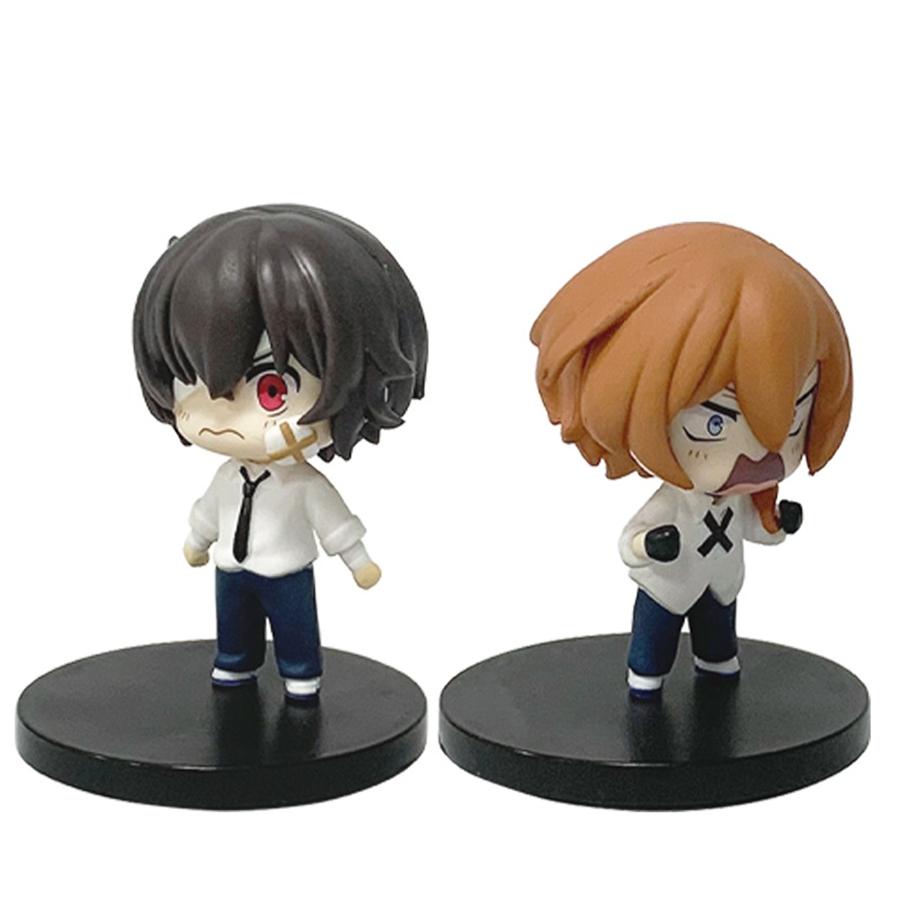 7cm Bungou Stray Dogs Anime Figure Kawaii Dazai Osamu Action Figure Cute Nakahara Chuuya Figurine PVC Collection Model Doll Toys 7cm Bungou Stray Dogs Anime Figure Kawaii Dazai Osamu Action Figure Cute Nakahara Chuuya Figurine PVC Collection Model Doll Toys