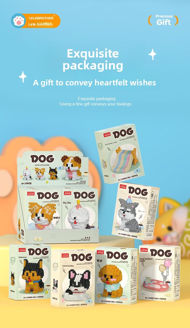 Cute Mini Particle Cat & Dog Building Blocks, Fun for Kids & Adults, Decor & Gift Idea, Perfect Time Killer,6PCS Cartoon Cat & Dog Pet Figures Building Blocks Set,Cute Cat Dog Micro Building Blocks Animal Model Kit for Kids Adults