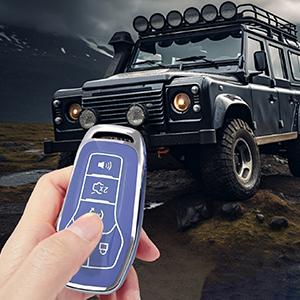 for Ford Key Fob Cover with Keychain, Soft TPU Key Fob Cover Case Shell Compatible with Ford Mustang Fusion F150 Explorer Edge Lincoln MKC MKX MKZ Smart Remote Holder (Pink, 5 Button)