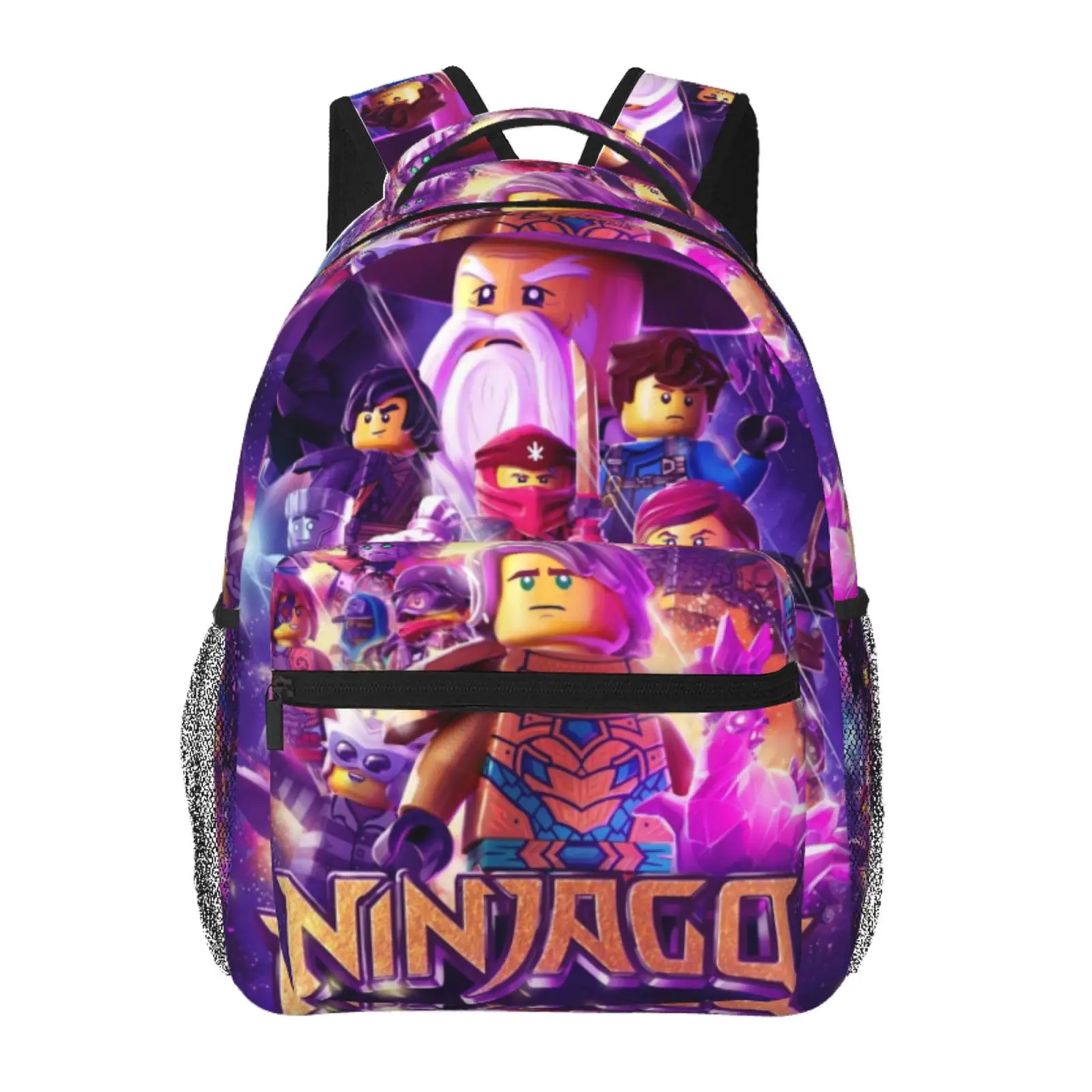 Anime Ninjago Printed Backpack, Cute School bag for Girls Boys Teens, Cartoon Backpacks Kawaii Kids Lightweight backpack with adjustable straps Bookbag, Travel, School, College, Work, Backpack, Daily Use