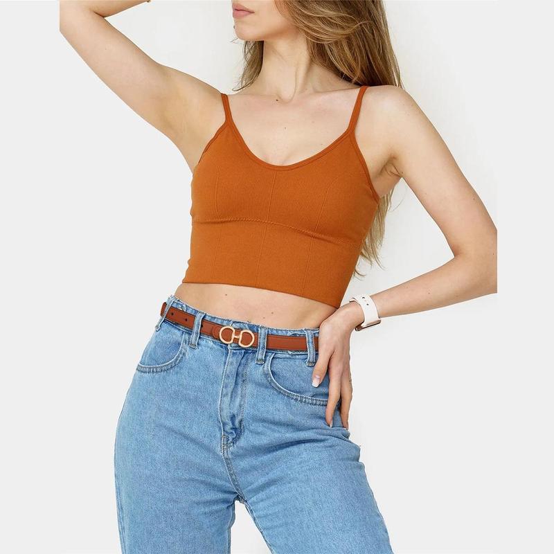 AWAYTR Reversible Women Fashion Thin Belt Two Sided and Two Colored Elegant PU Leather Tight Waist Belt with Gold Buckle Vintage Two-in-One Jeans Dress Long Coats Belts Lady Accessories