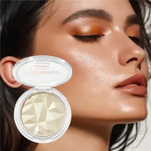 1PC Highlighter Powder- Shimmer & Glow for Natural Makeup, Easy to Blend, Perfect for Contouring & Face/Decolletage Illumination (Festival Ready)