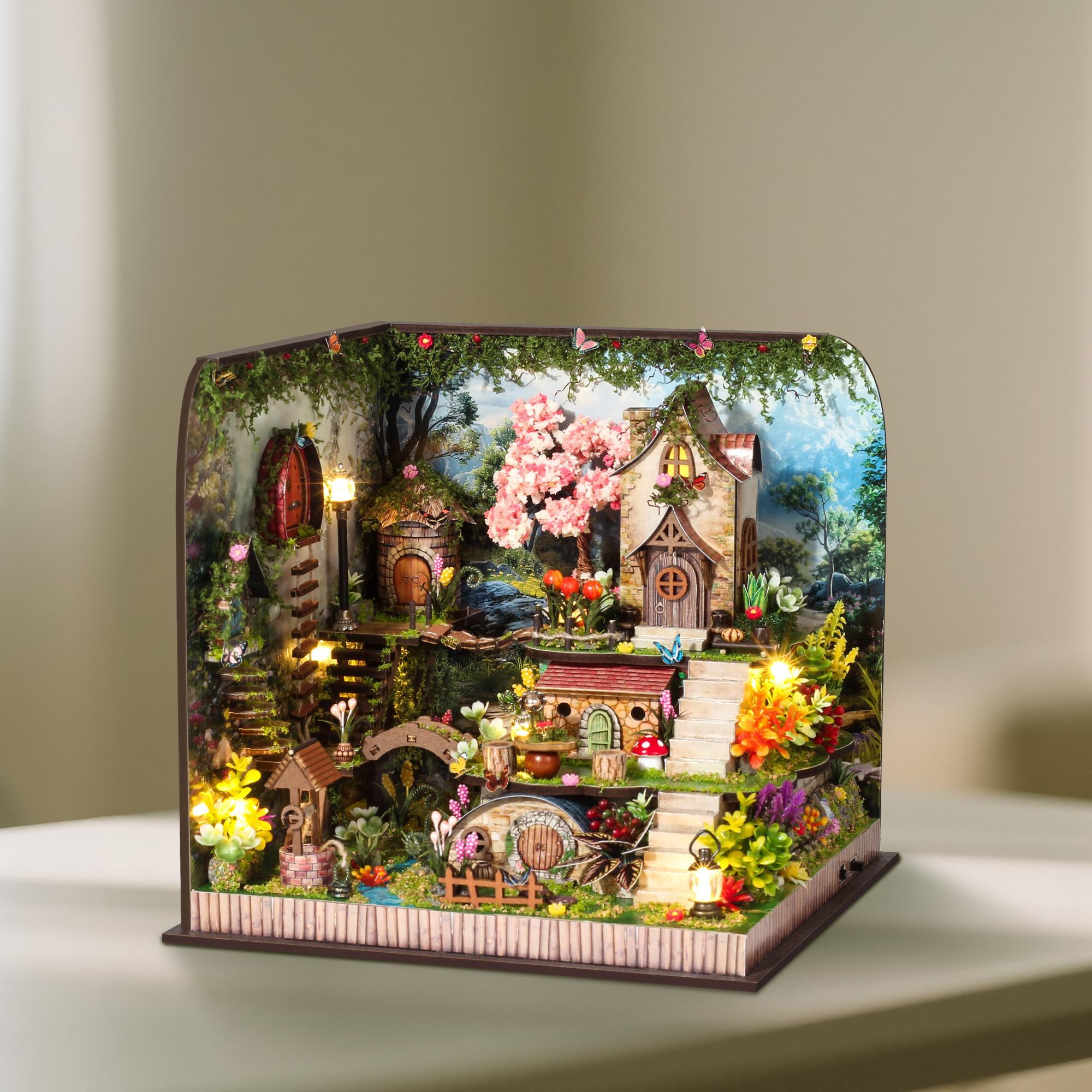 DIY Book Nook Kit 3D Wooden Creative Puzzle, Handcrafted Decorative Model for Bookshelves, Ideal Gift for Birthdays and Holidays #GLOBAL PICKS