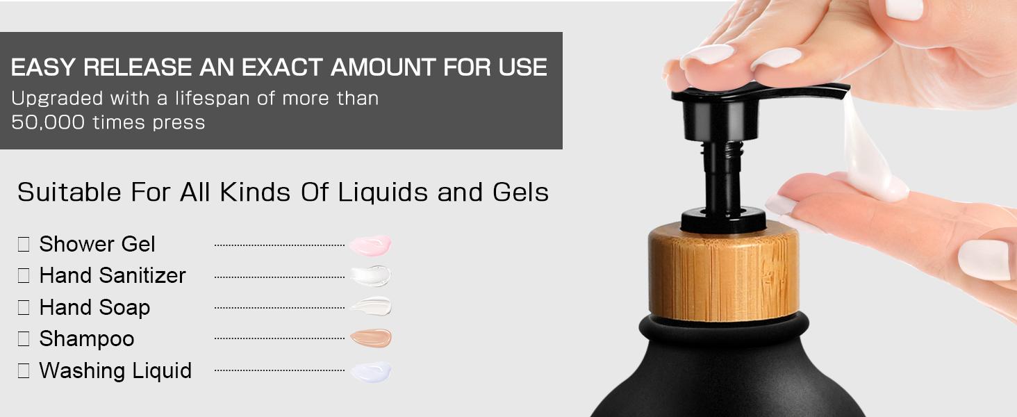 ZY Black Bathroom Accessories Set 5 Pcs, Matte Black Bathroom Accessories, Plastic Soap Dispenser and Toothbrush Holder Set, Soap Dish, Cotton Swab Jar, Black Bathroom Set, Boho Bathroom Decor Glass Hand Farmhouse Beige