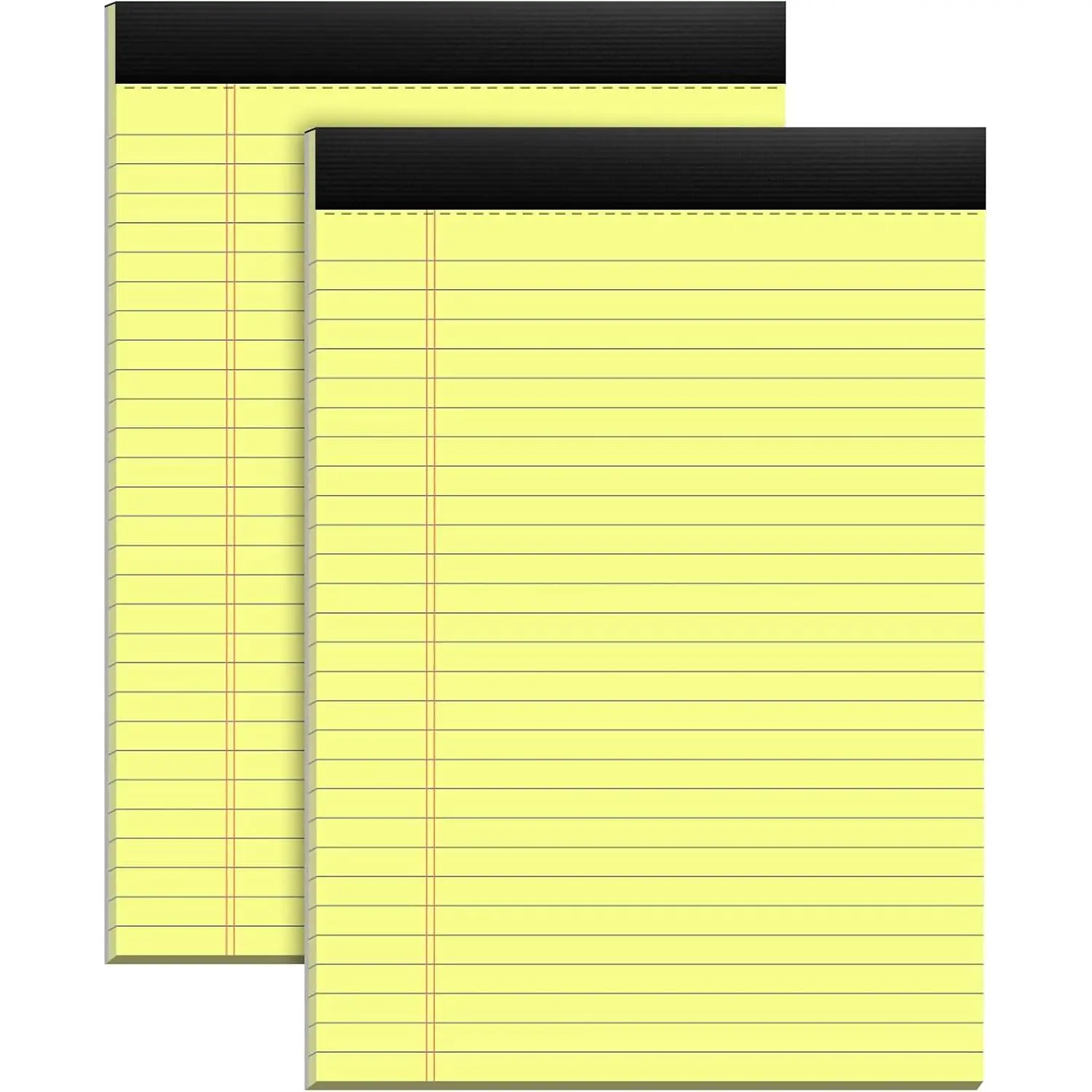 2 Pack Yellow Legal Pads 8.5x11 Yellow Notepads 30 Sheets Perforated Yellow Pads Paper Wide Ruled Writing Pad 70gsm  Thick Paper Double-Sided Printing Note Pads for Students, Office, Business