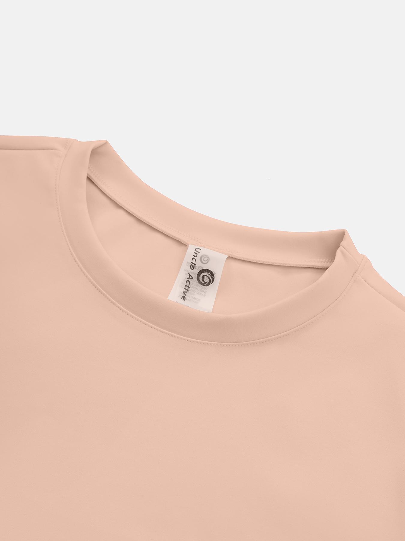 Women's Solid Round Neck Tee & High Waist Skinny Shorts Tracksuit Set, Sporty Breathable Comfortable T-shirt & Shorts Set, Jogging Suit Set, Ladies Sportswear for Indoor Outdoor, Gym Clothes for Women, Co-ord Set for Women, Minimalistic Outfit