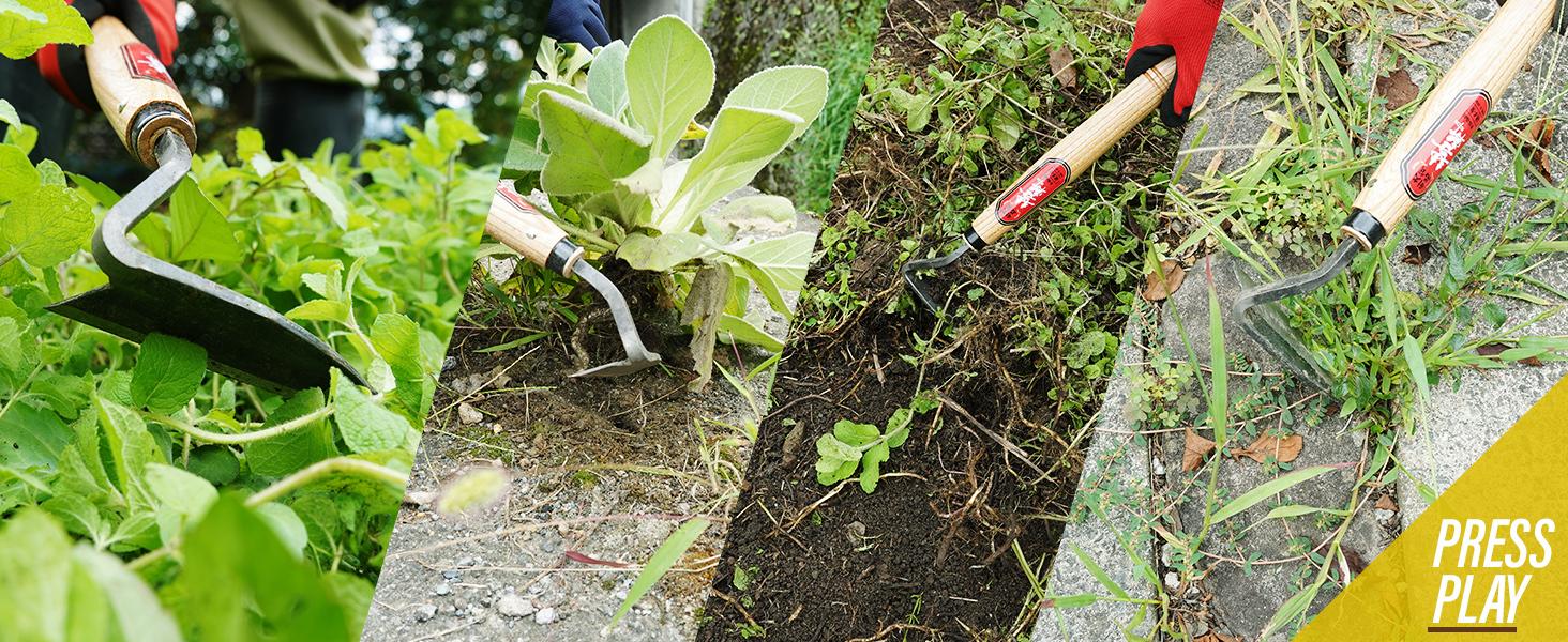 Weeding Sickle 13" - Professional Japanese Hand Weed Puller Garden Hoe Gardening Tools