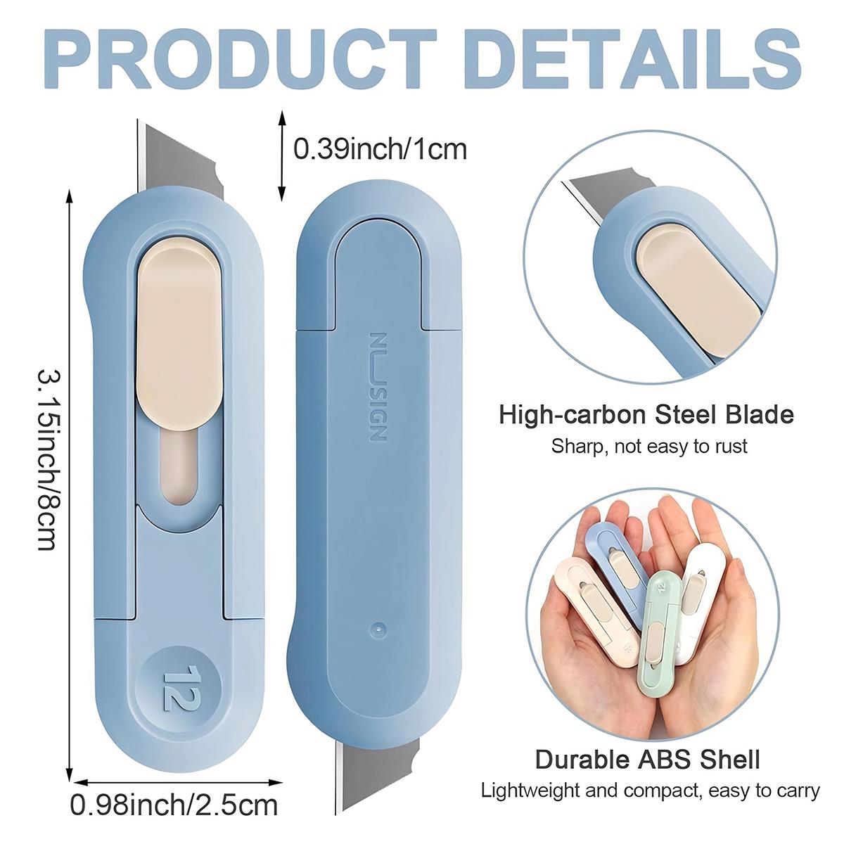 Retractable Box Cutting Knife, 1 Count Utility Knife for Office Home Use, Portable Multifunctional Hard Plastic Stationery, Paper Cutters, Home Essentials Cutting Supplies for Unwrapping Parcels and Paperboard, Office Gadgets Retractable Box Cutting Knife, 1 Count Utility Knife for Office Home Use, Portable Multifunctional Hard Plastic Stationery, Paper Cutters, Home Essentials Cutting Supplies for Unwrapping Parcels and Paperboard, Office Gadgets